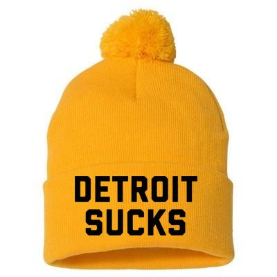 Detroit Sucks Pom Pom 12in Knit Beanie