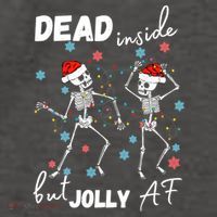 Dancing Skeleton Dead Inside But Jolly Af Christmas Costume Cute Gift Vector Backpack
