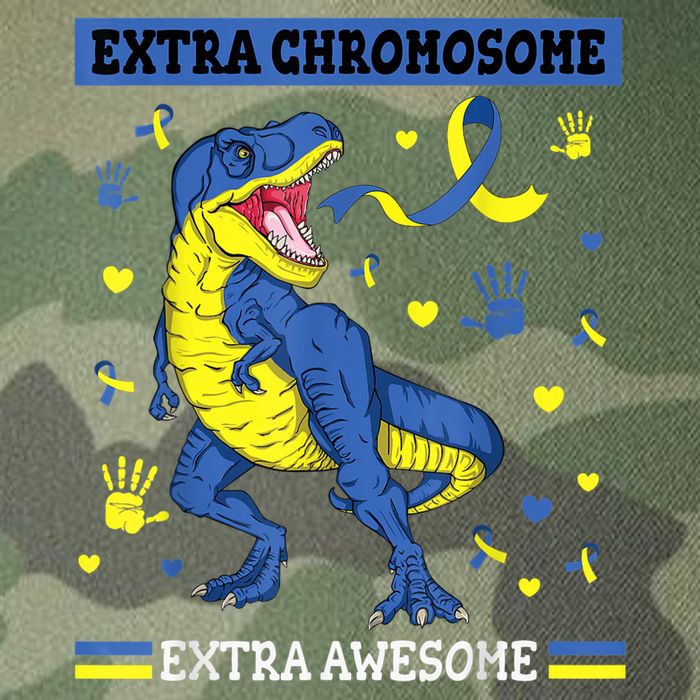 Down Syndrome Dinosaur T rex Extra Chromosome Extra Awesome Legacy Tie Dye Trucker Hat