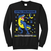 Down Syndrome Dinosaur T rex Extra Chromosome Extra Awesome Sweatshirt
