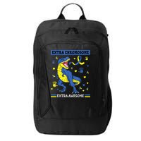 Down Syndrome Dinosaur T rex Extra Chromosome Extra Awesome City Backpack