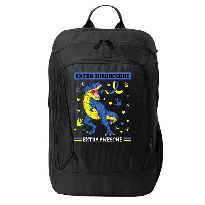 Down Syndrome Dinosaur T rex Extra Chromosome Extra Awesome City Backpack