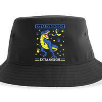 Down Syndrome Dinosaur T rex Extra Chromosome Extra Awesome Sustainable Bucket Hat