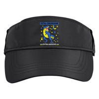 Down Syndrome Dinosaur T rex Extra Chromosome Extra Awesome Adult Drive Performance Visor