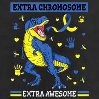 Down Syndrome Dinosaur T rex Extra Chromosome Extra Awesome 11oz C Handle Ceramic Mug