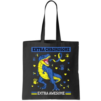 Down Syndrome Dinosaur T rex Extra Chromosome Extra Awesome Bag