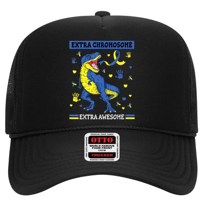 Down Syndrome Dinosaur T rex Extra Chromosome Extra Awesome Trucker Hat