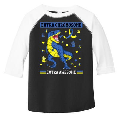 Down Syndrome Dinosaur T rex Extra Chromosome Extra Awesome Toddler Fine Jersey T-Shirt