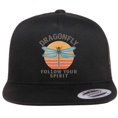 Dragonfly Spirit Flat Bill Trucker Hat