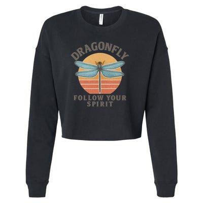 Dragonfly Spirit Cropped Pullover Crew