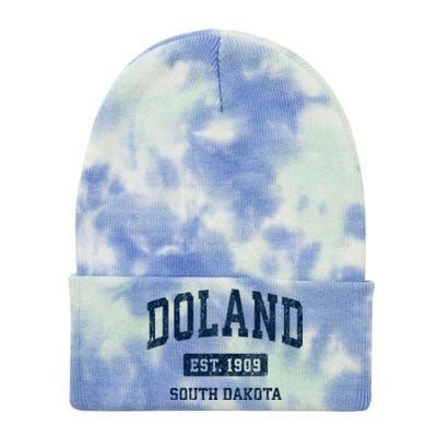 Doland South Dakota Sd Vintage Athletic Sports Tie Dye 12in Knit Beanie