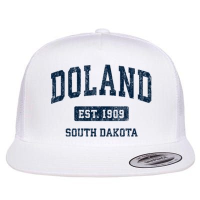 Doland South Dakota Sd Vintage Athletic Sports Flat Bill Trucker Hat