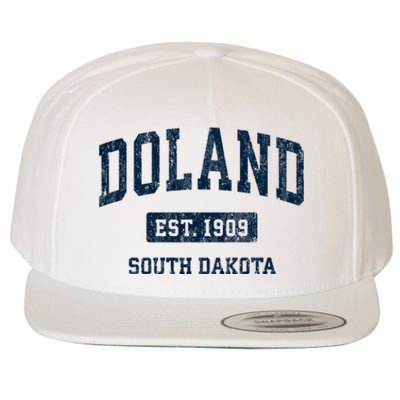 Doland South Dakota Sd Vintage Athletic Sports Wool Snapback Cap