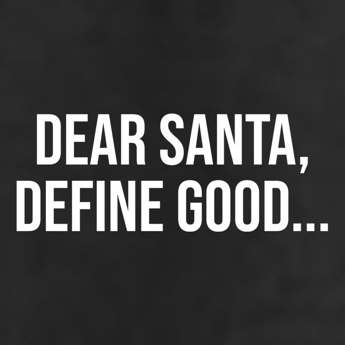 Dear Santa Define Good Funny Christmas 7 Panel Mesh Trucker Snapback Hat
