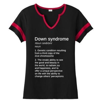 Down Syndrome Definition Awareness Month Ladies Halftime Notch Neck Tee