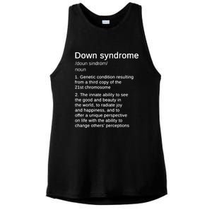 Down Syndrome Definition Awareness Month Ladies PosiCharge Tri-Blend Wicking Tank