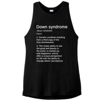 Down Syndrome Definition Awareness Month Ladies PosiCharge Tri-Blend Wicking Tank