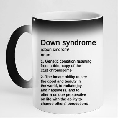 Down Syndrome Definition Awareness Month 11oz Black Color Changing Mug