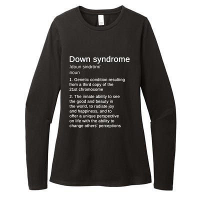 Down Syndrome Definition Awareness Month Womens CVC Long Sleeve Shirt