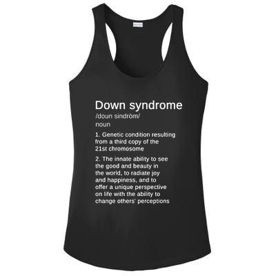 Down Syndrome Definition Awareness Month Ladies PosiCharge Competitor Racerback Tank