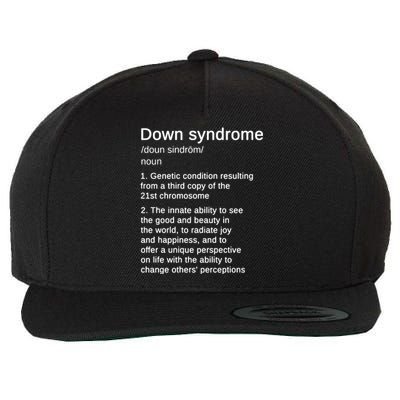 Down Syndrome Definition Awareness Month Wool Snapback Cap