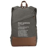 Down Syndrome Definition Awareness Month Cotton Canvas Backpack