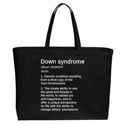 Down Syndrome Definition Awareness Month Cotton Canvas Jumbo Tote