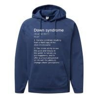 Down Syndrome Definition Awareness Month Performance Fleece Hoodie