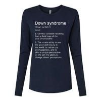 Down Syndrome Definition Awareness Month Womens Cotton Relaxed Long Sleeve T-Shirt