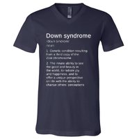 Down Syndrome Definition Awareness Month V-Neck T-Shirt