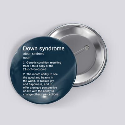 Down Syndrome Definition Awareness Month Button