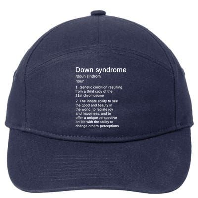 Down Syndrome Definition Awareness Month 7-Panel Snapback Hat