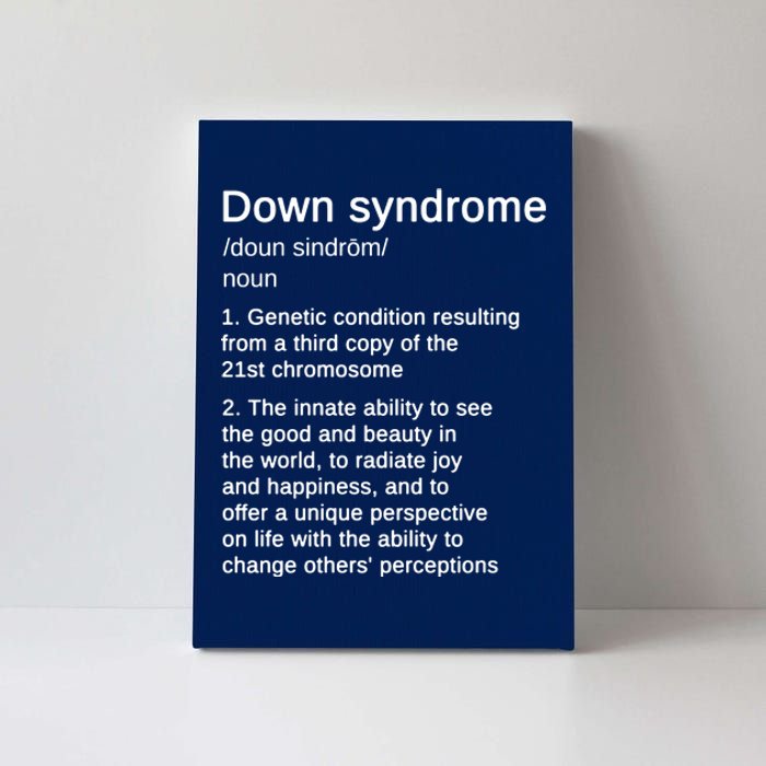 Down Syndrome Definition Awareness Month Canvas