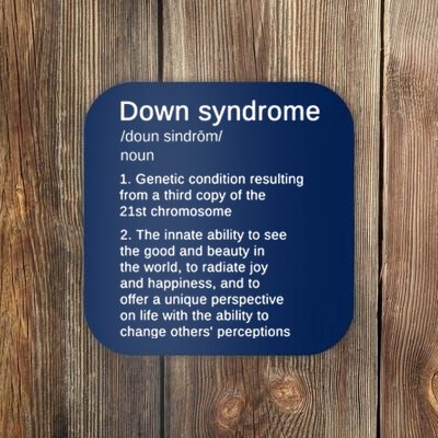 Down Syndrome Definition Awareness Month Coaster