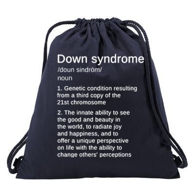 Down Syndrome Definition Awareness Month Drawstring Bag