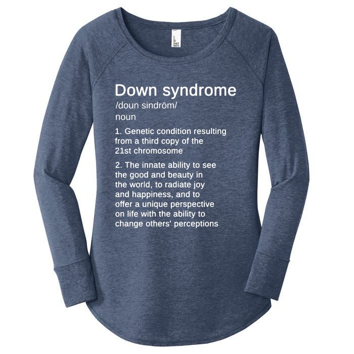 Down Syndrome Definition Awareness Month Women's Perfect Tri Tunic Long Sleeve Shirt