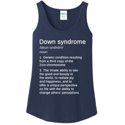 Down Syndrome Definition Awareness Month Ladies Essential Tank