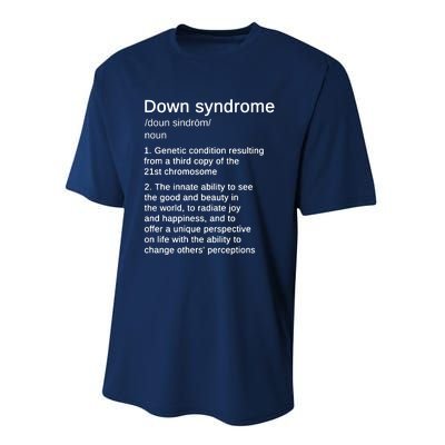 Down Syndrome Definition Awareness Month Performance Sprint T-Shirt