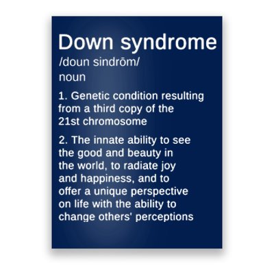 Down Syndrome Definition Awareness Month Poster