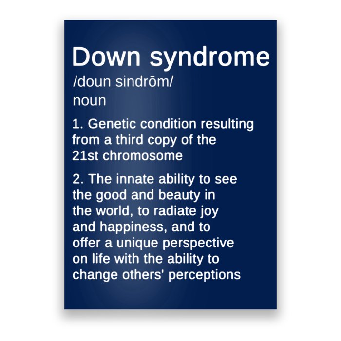 Down Syndrome Definition Awareness Month Poster