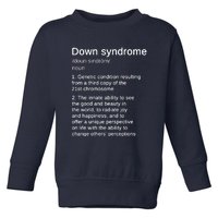 Down Syndrome Definition Awareness Month Toddler Sweatshirt