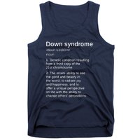 Down Syndrome Definition Awareness Month Tank Top