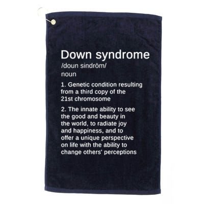 Down Syndrome Definition Awareness Month Platinum Collection Golf Towel