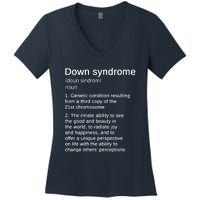 Down Syndrome Definition Awareness Month Women's V-Neck T-Shirt