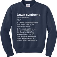 Down Syndrome Definition Awareness Month Kids Sweatshirt