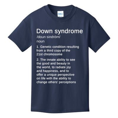 Down Syndrome Definition Awareness Month Kids T-Shirt