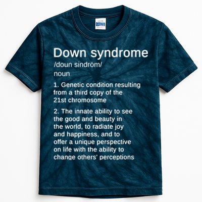 Down Syndrome Definition Awareness Month Kids Tie-Dye T-Shirt