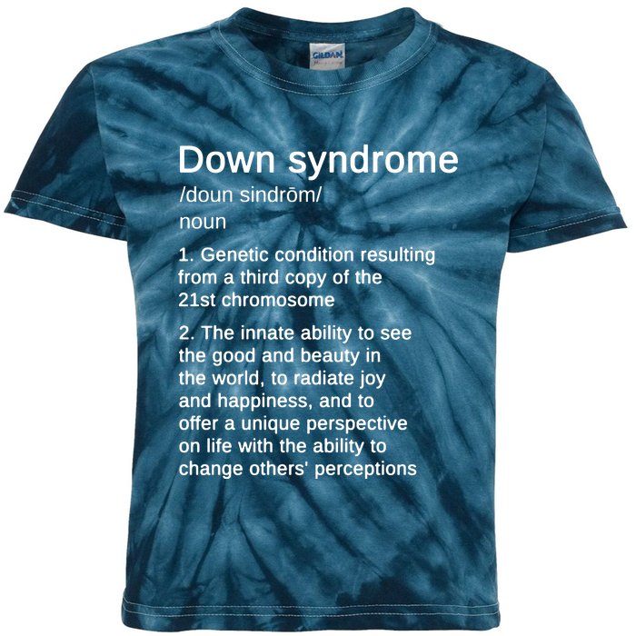 Down Syndrome Definition Awareness Month Kids Tie-Dye T-Shirt