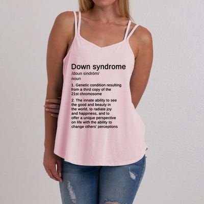 Down Syndrome Definition Awareness Month Women's Strappy Tank