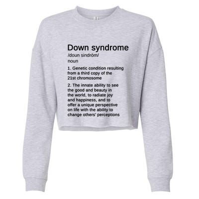 Down Syndrome Definition Awareness Month Cropped Pullover Crew